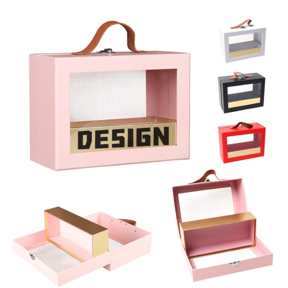 9"x6"x4" Large Square Gift Box With Window 1