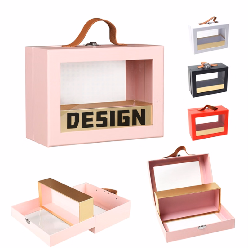 9"x6"x4" Large Square Gift Box With Window