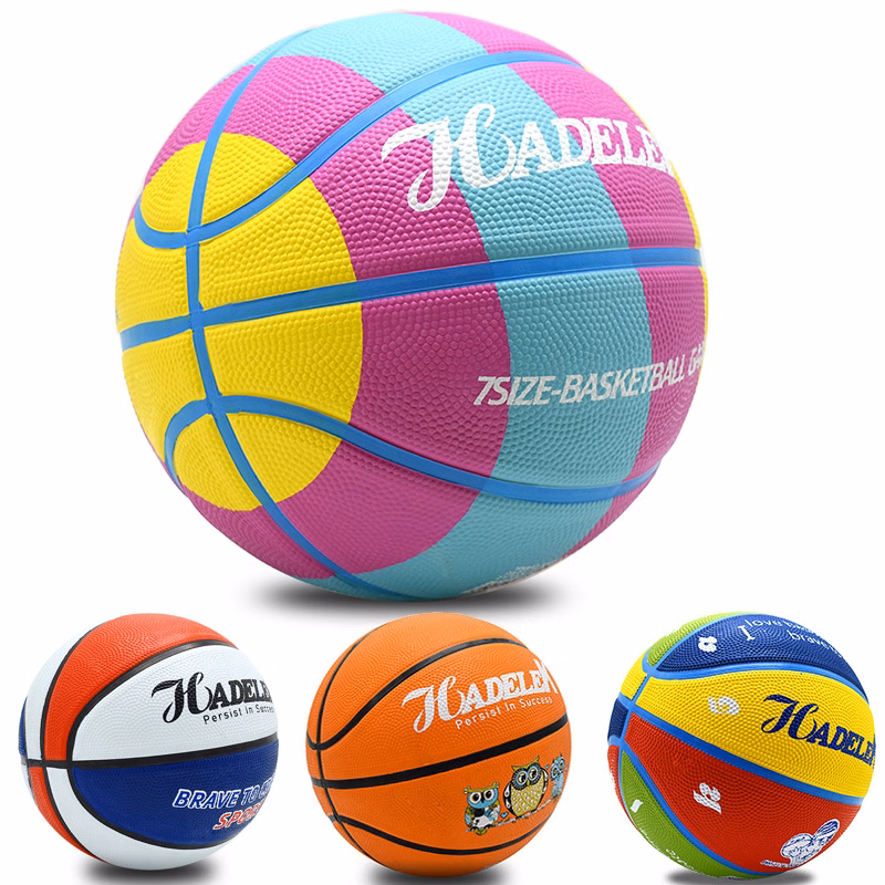 7" Full Color Mini Rubber Basketball
