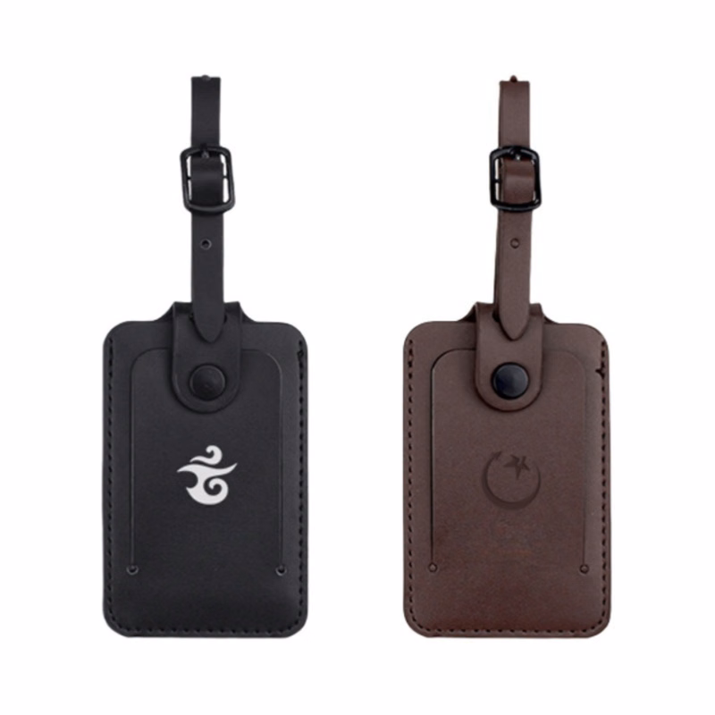 PU Snap Button Luggage Tag