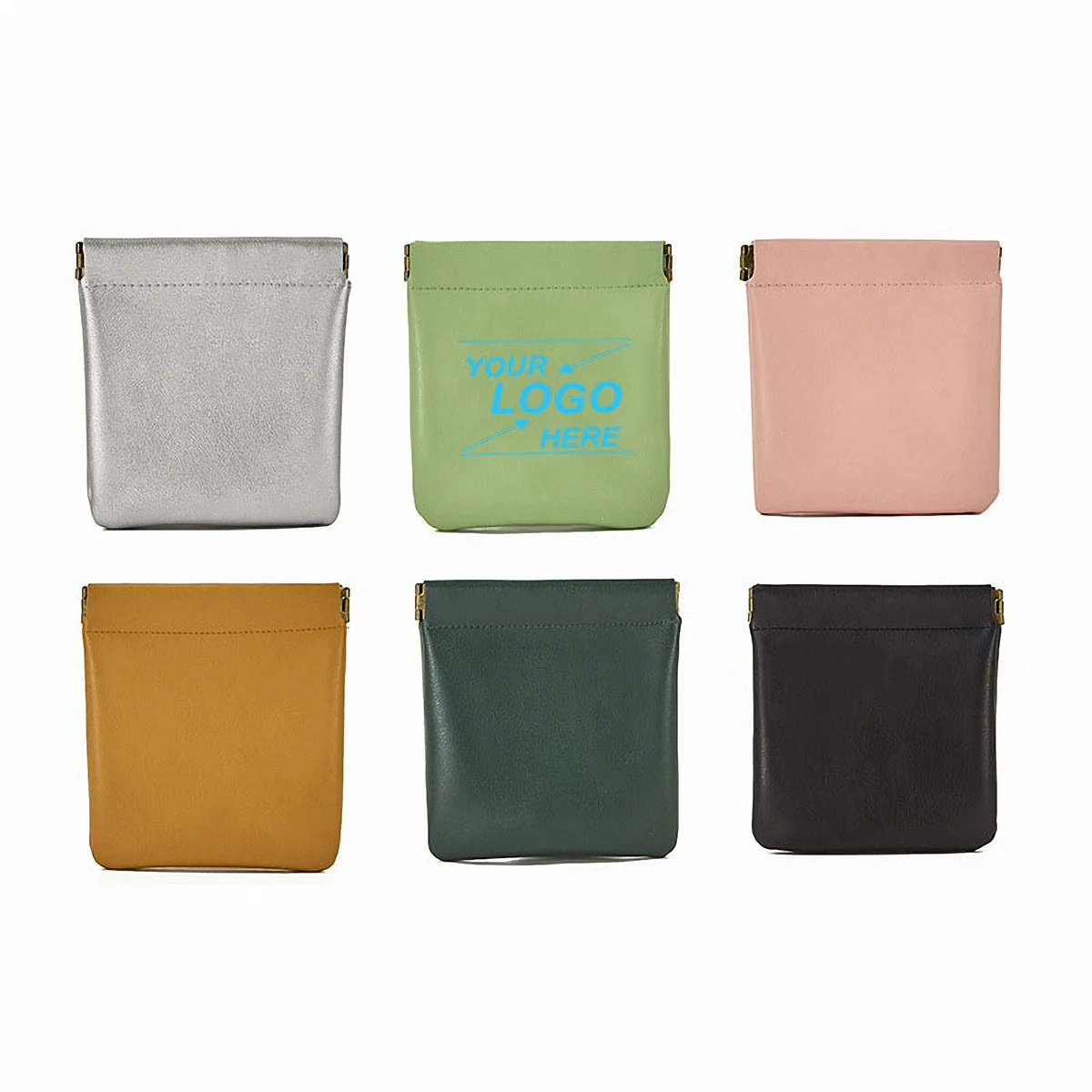 PU Leather Earphone Coin Pouch with Snap Closure 1