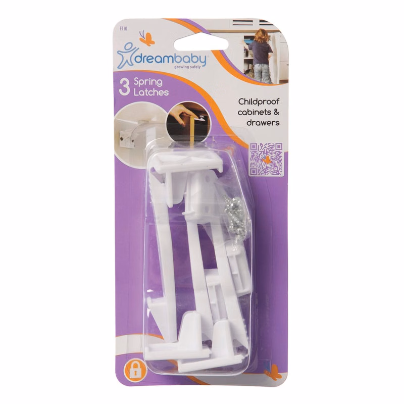 Child Safety Cabinet Locks - 3 Pack White