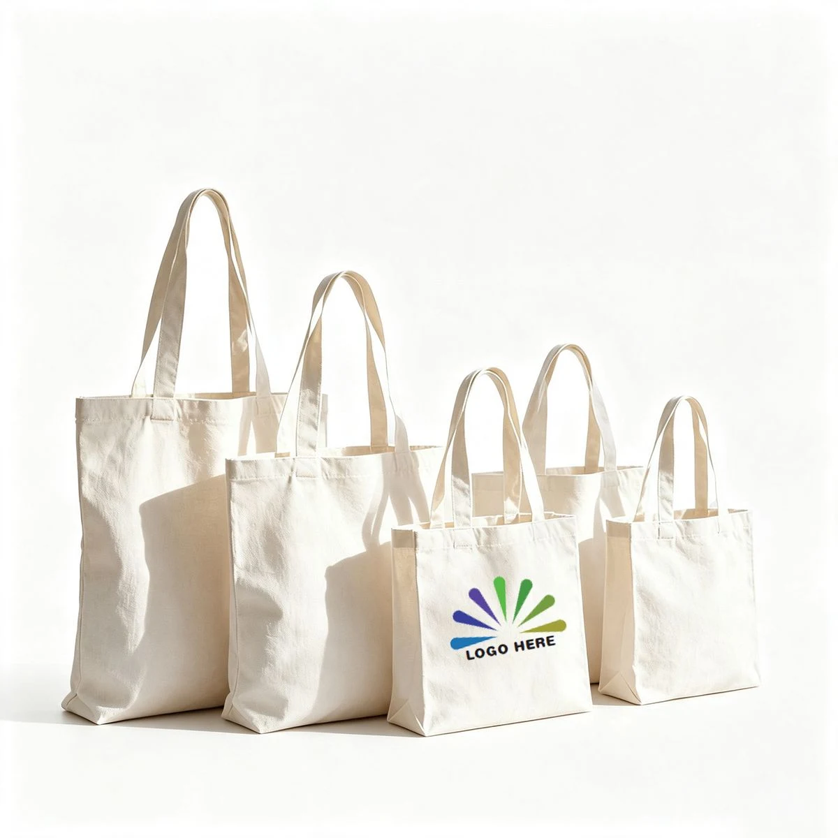 Custom Printed Canvas Tote Bag with Spacious Interior, custom tote bag with logo imprint 1