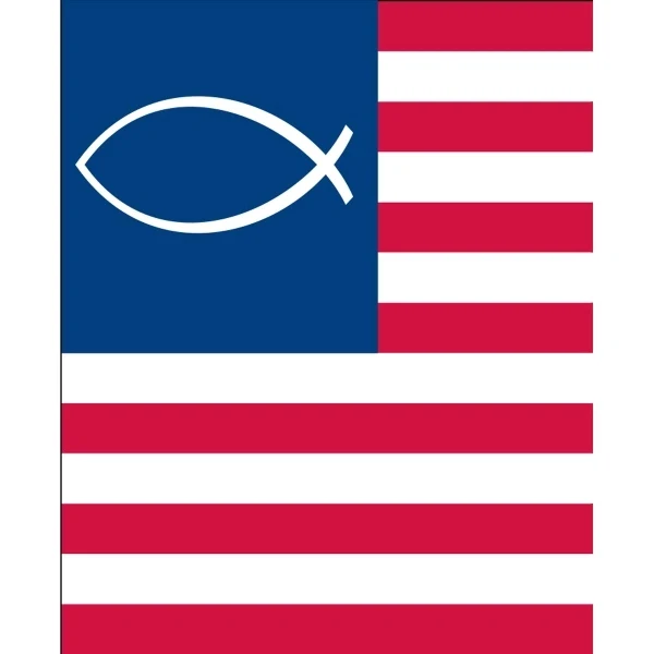 Religious Garden Flag - Jesus Fish 1