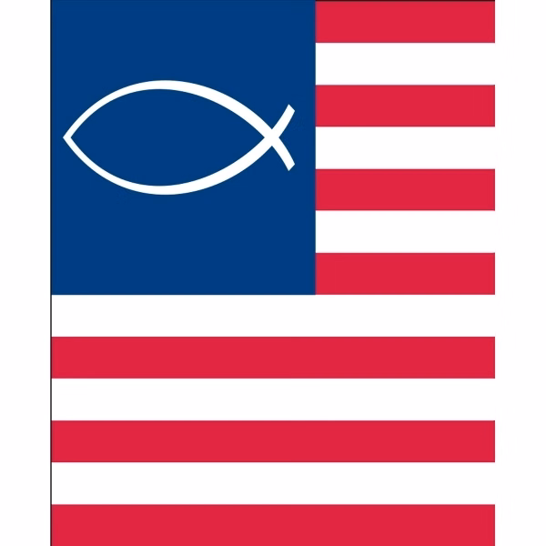 Religious Garden Flag - Jesus Fish