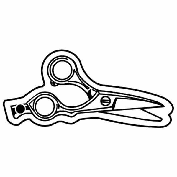 Haircutting Scissors Key Tag - Spot Color
