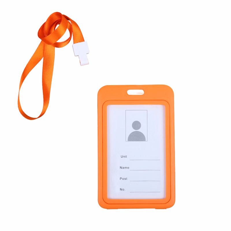 ID Badge Holder Work Card Holder Badges with Lanyard Detachable