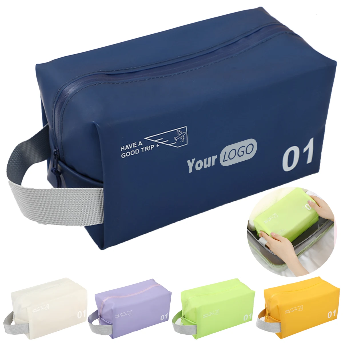 Pu Travel Grooming And Makeup Bag 1