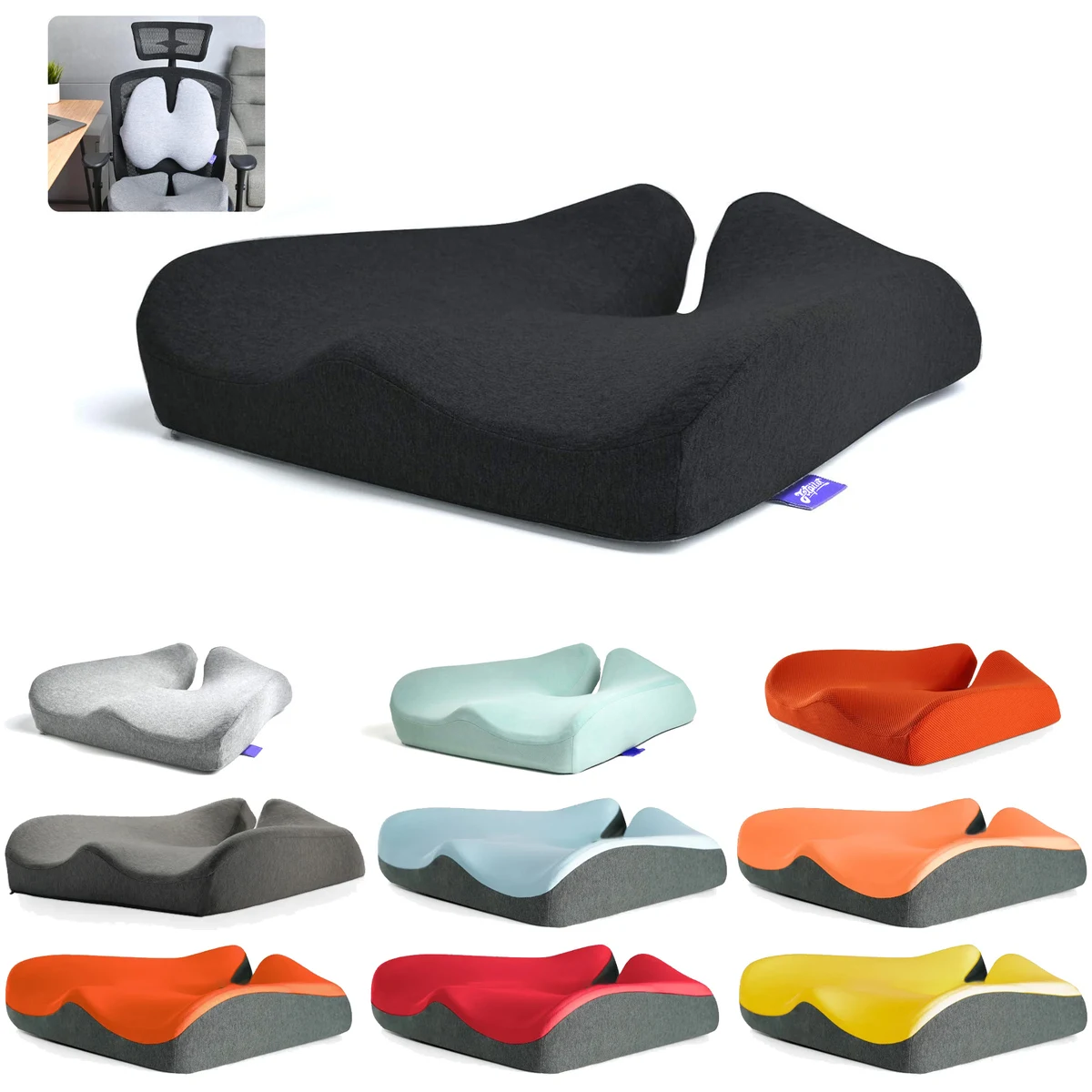 Pressure Relief Memory Foam Seat Cushion 1