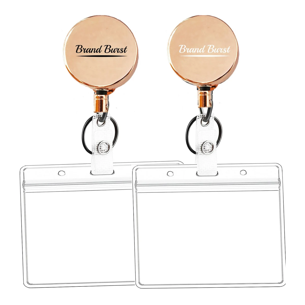 Soft Plastic Badge Holders With Heavy Duty Badge Reels 1