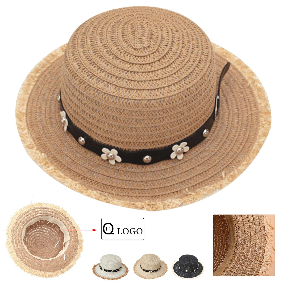 Summer Flower Beach Straw Hat For Kids 1