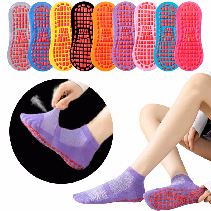 Breathable Adult Non Slip Yoga Pilates Grip Socks