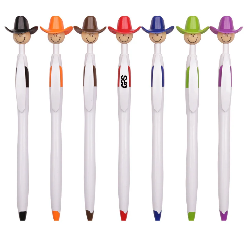 Novelty Cowboy Hat Smiley Ballpoint Pens 1