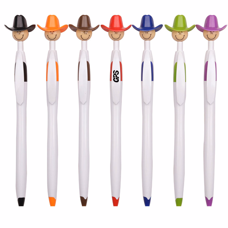 Novelty Cowboy Hat Smiley Ballpoint Pens