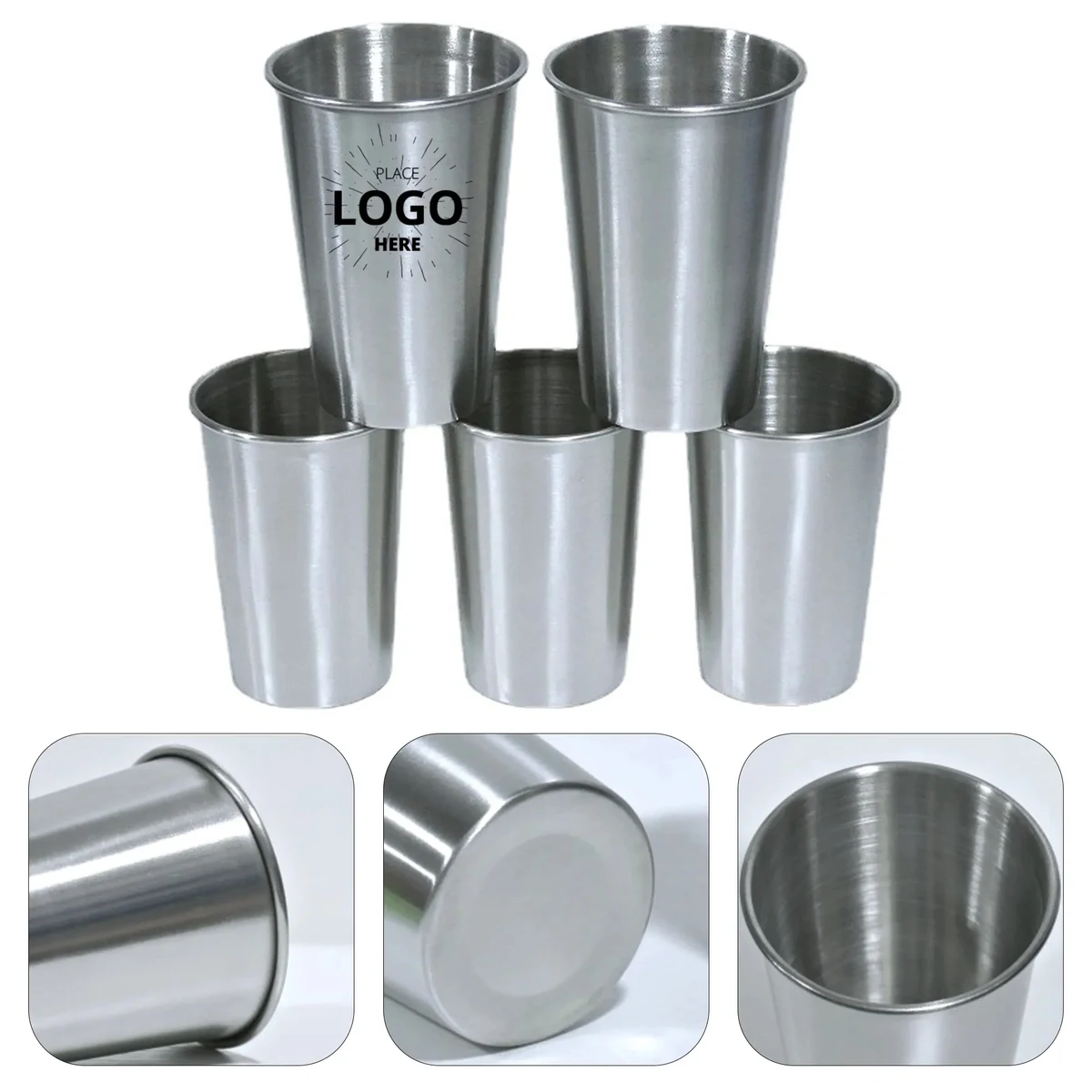12oz Stainless Steel Beer Cup 1