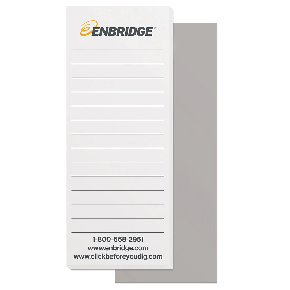 50 Page Note-Pads with 2 Custom Colour Imprint (2.75"x7") 1