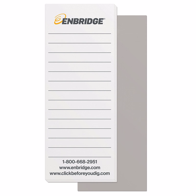 50 Page Note-Pads with 2 Custom Colour Imprint (2.75"x7")