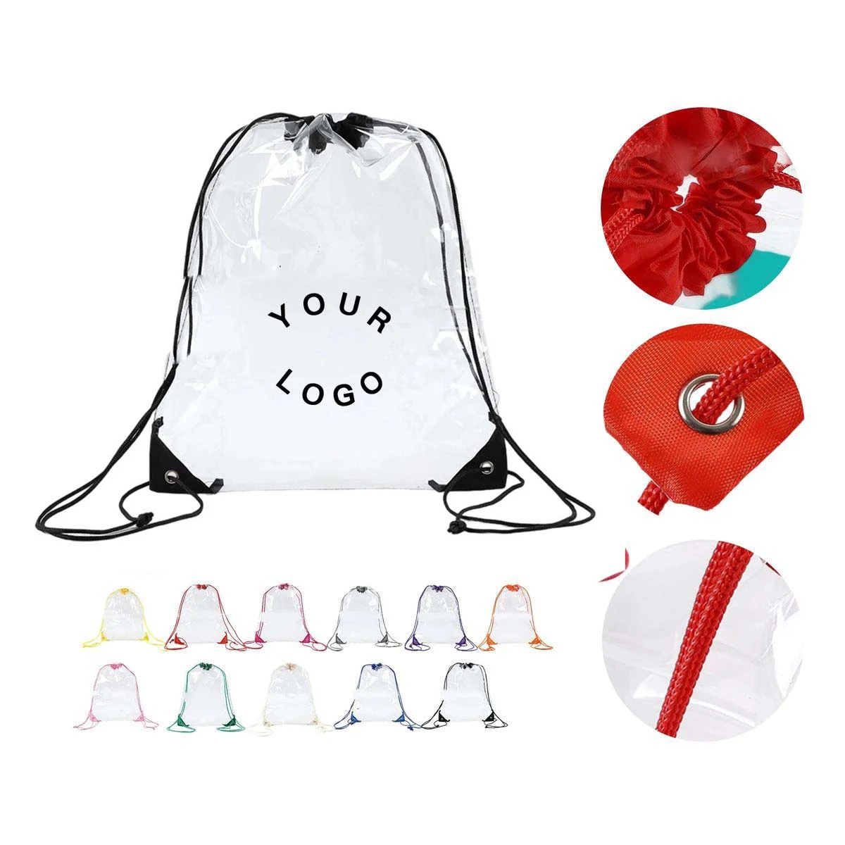 Waterproof PVC Drawstring Backpack for Daily Use 1