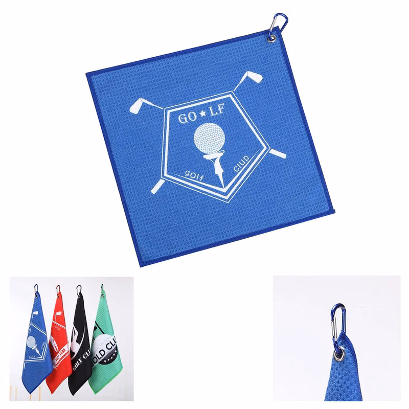 Compact Microfiber Golf Towel for Carts or Bags