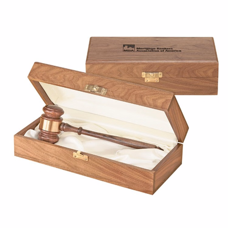 The Leader Gavel Presentation Set with 11" American Walnut Gavel