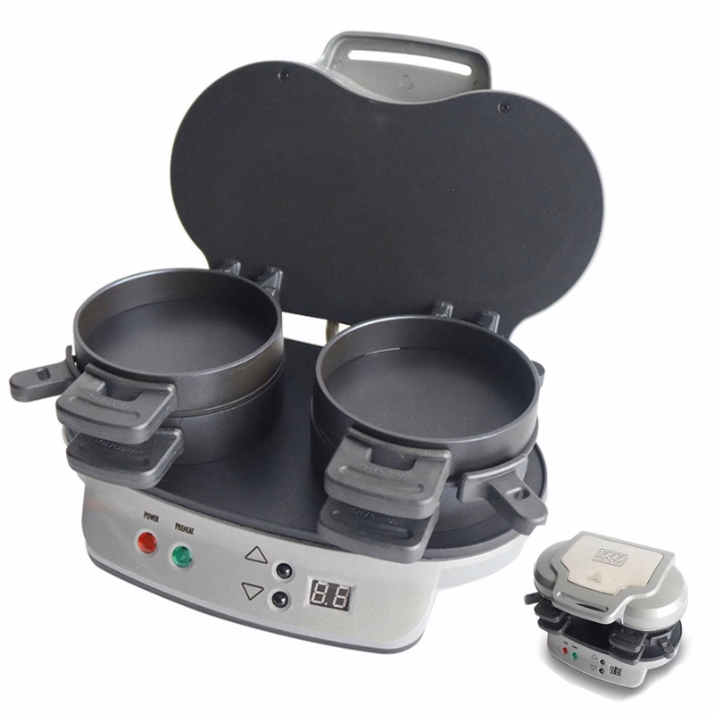 2 - in - 1 Silver Sandwich Maker – Compact & Efficient