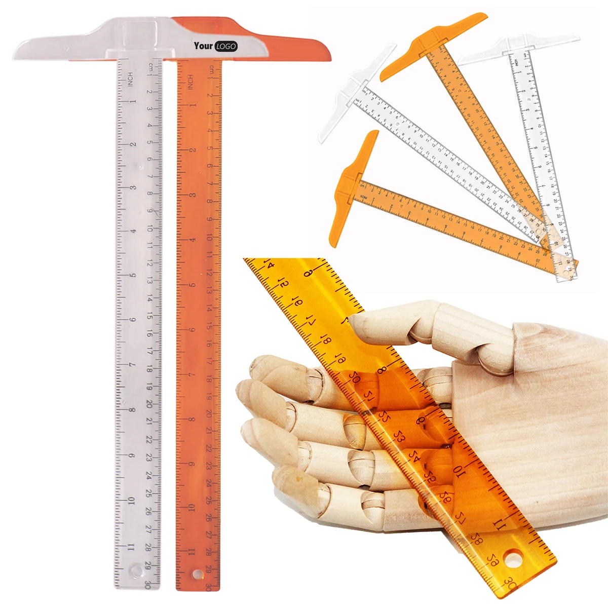Plastic T-Shaped Design Ruler 1