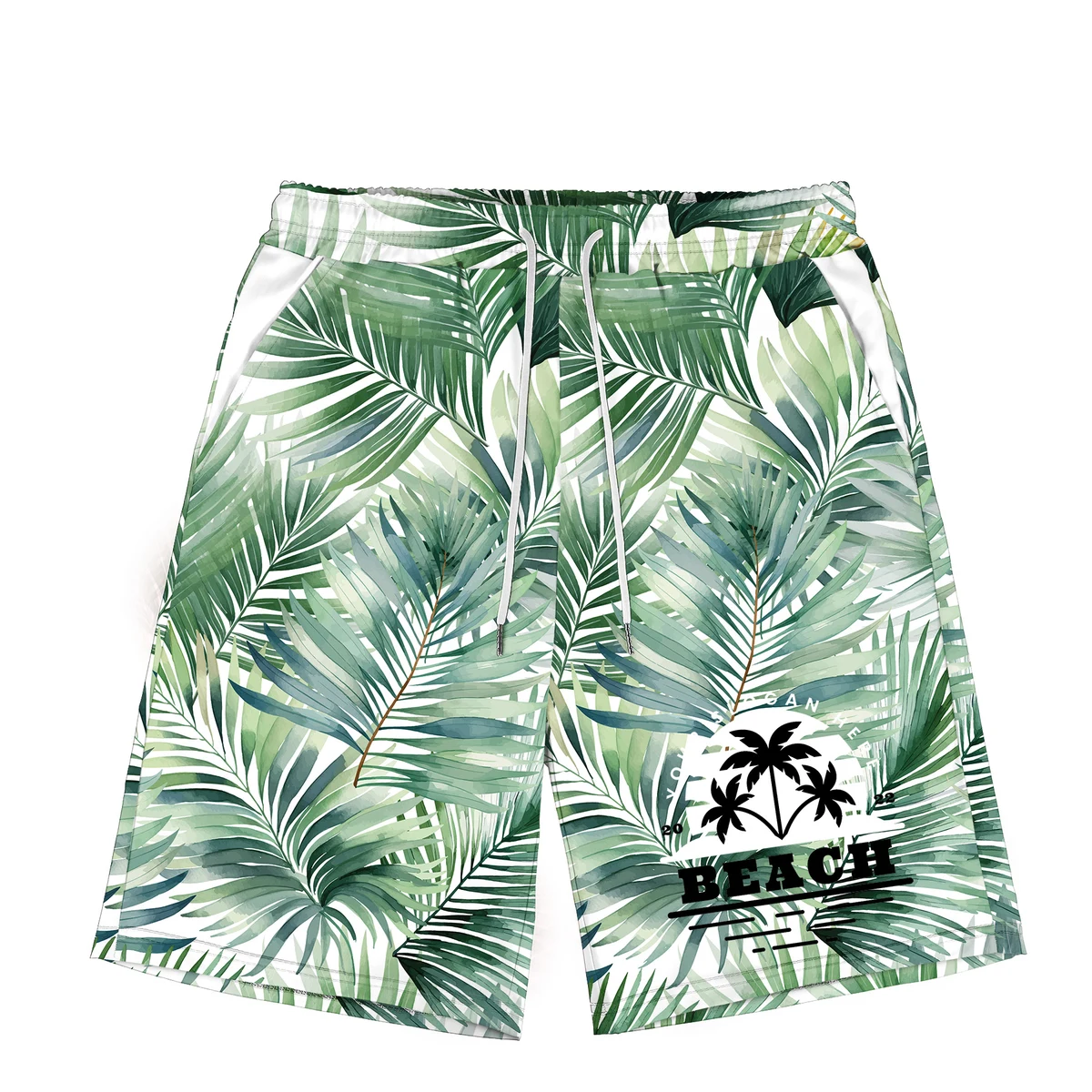 Men's 135 Gsm Dye Sublimation Drawstring Shorts- Stretch Poly 1