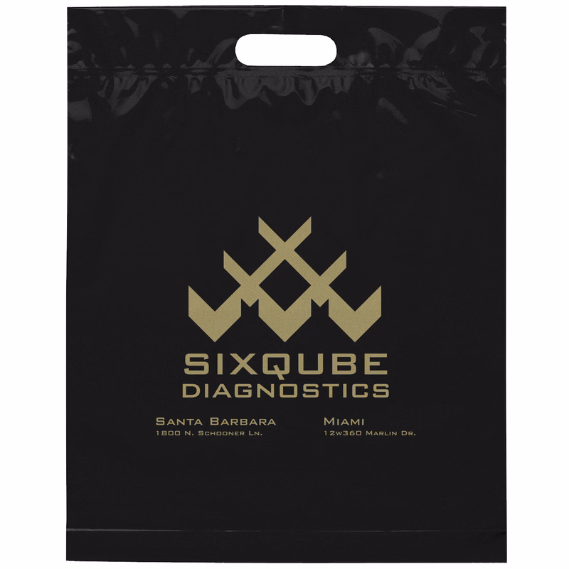 Die Cut Handle Bag - 15W x 19H x 3 - Flexo Ink Print