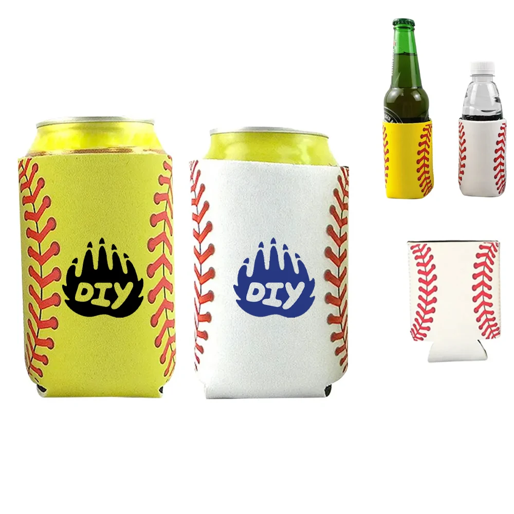 Baseball Swingsleeve Can Cooler, custom koozie with logo imprint 1
