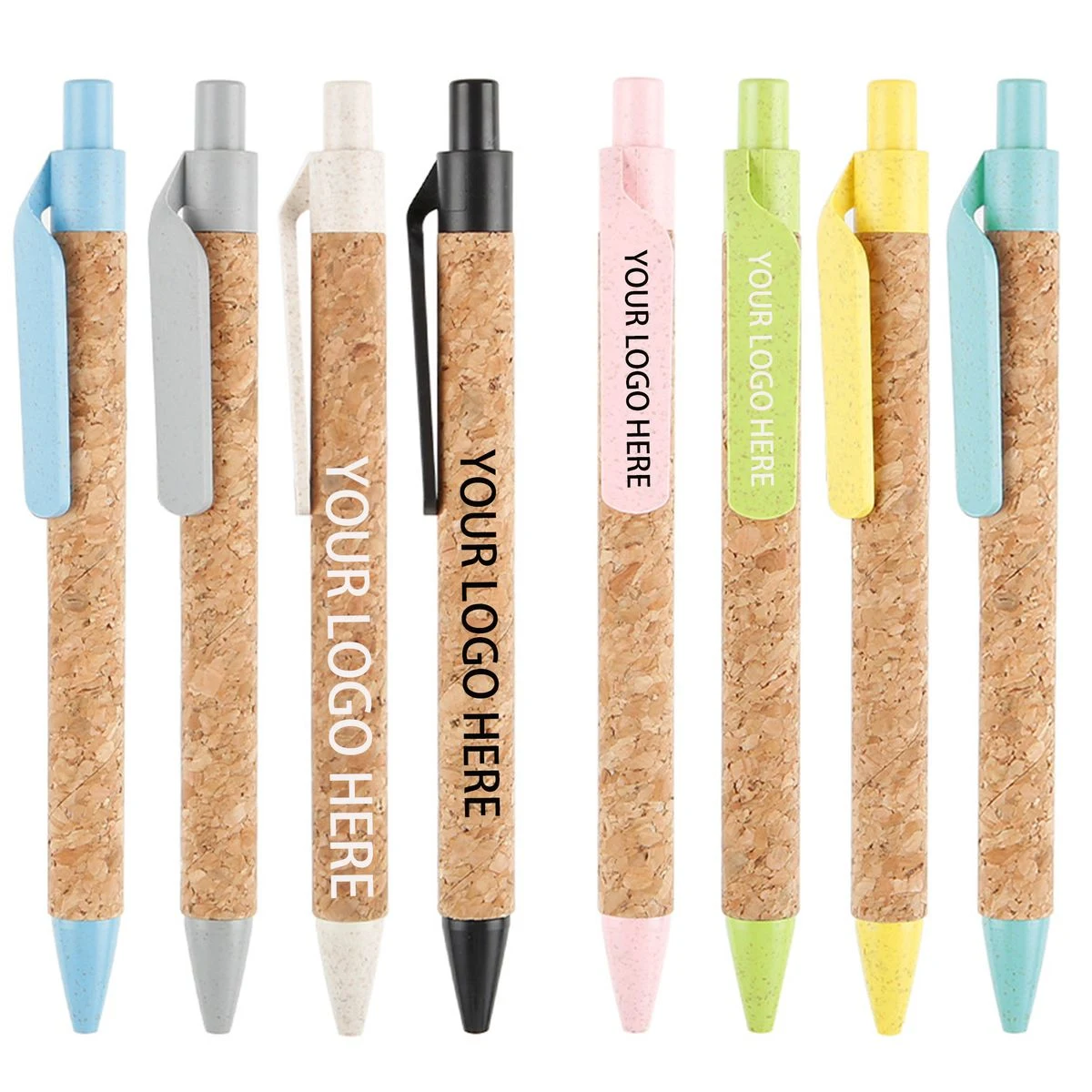 Wheat Straw Cork Ballpoint Pen Kraft Sleeve 1