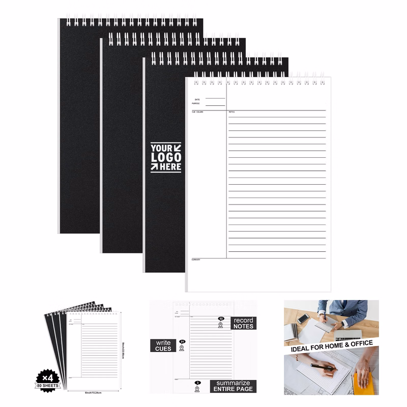 6" x 9" 80 Sheets Top Spiral Steno Pad
