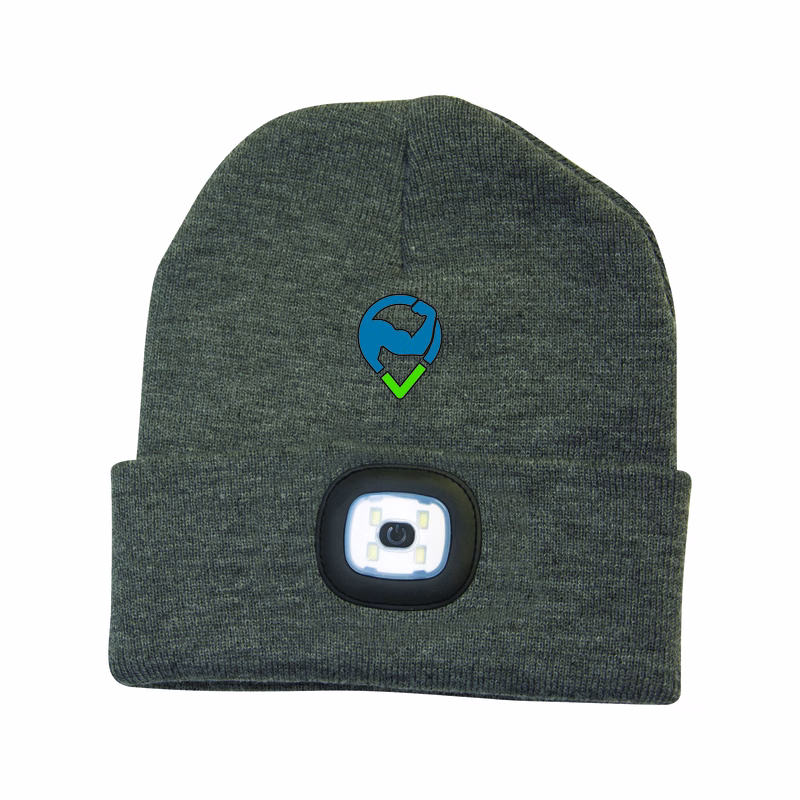 Cuffed Acrylic Beanie with LED Light