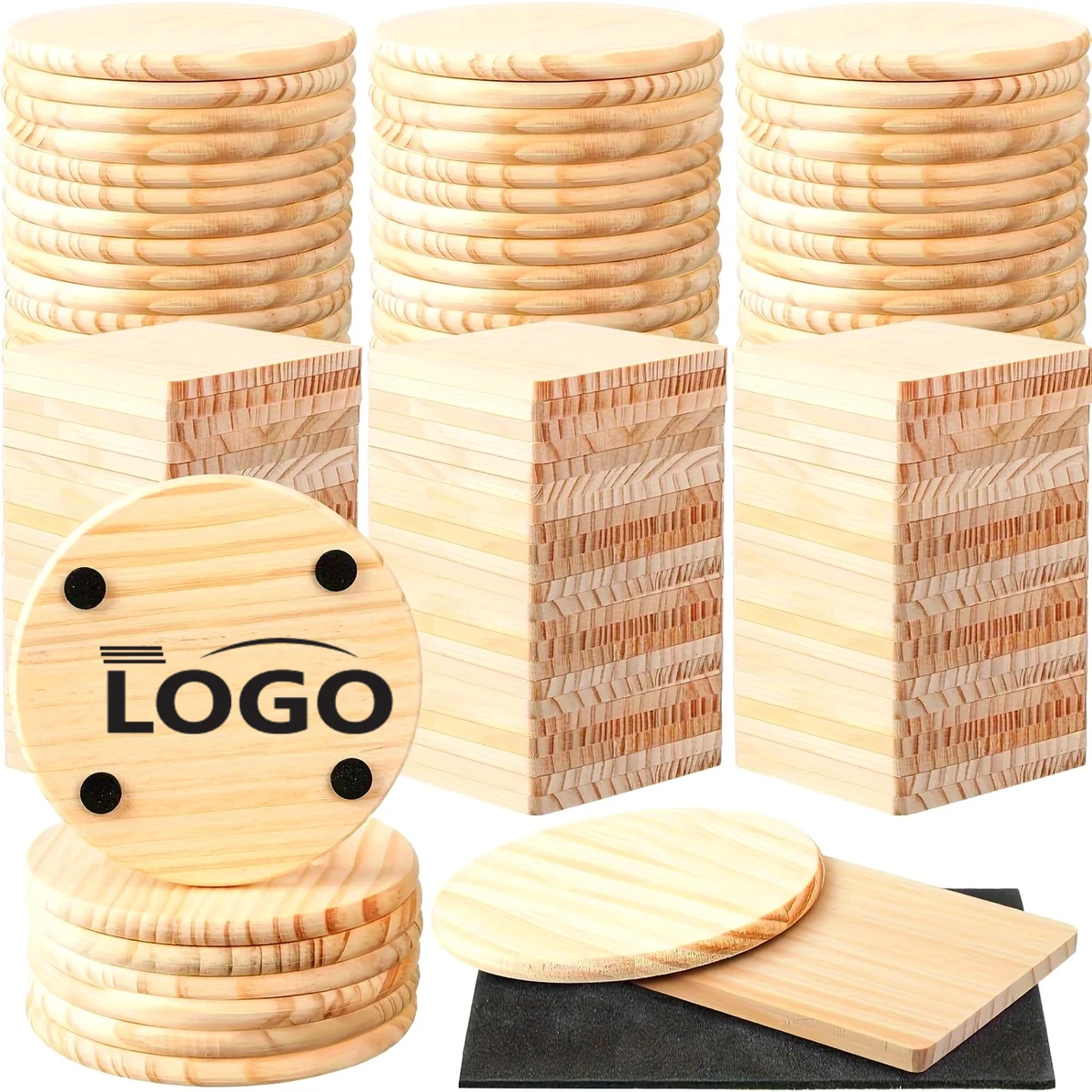 Solid Wood Plate Mat With Anti Slip Pad 1