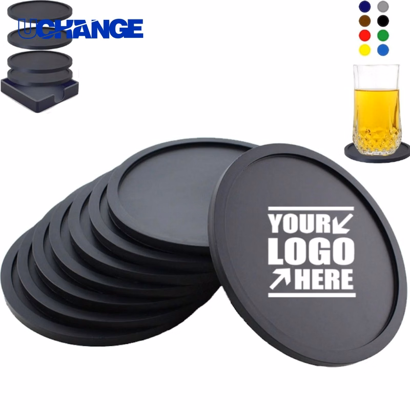 Silicone Coaster Set with Holder