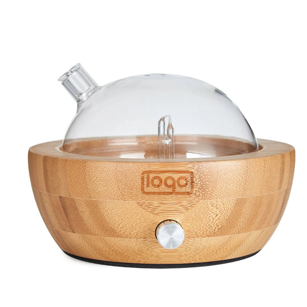Bamboo Wood Glass Waterless Essential Oil Nebulizer 1