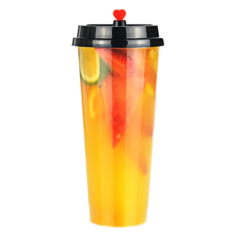 24OZ Disposable Coffee Cup Juice Packaging Plastic Frosting Cup 1