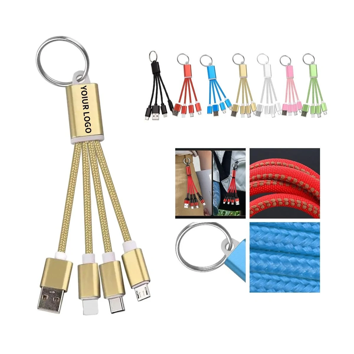 3 in 1 Charging Cable Keychain for Daily Use 1