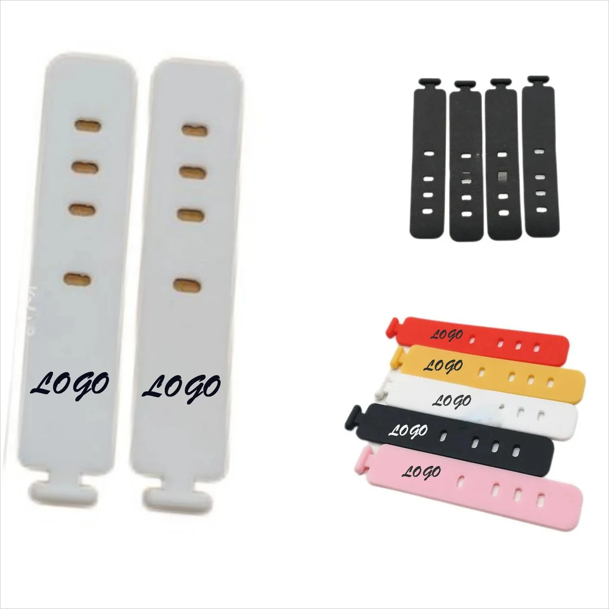 Color Customed Silicone Magic Cable Ties 1