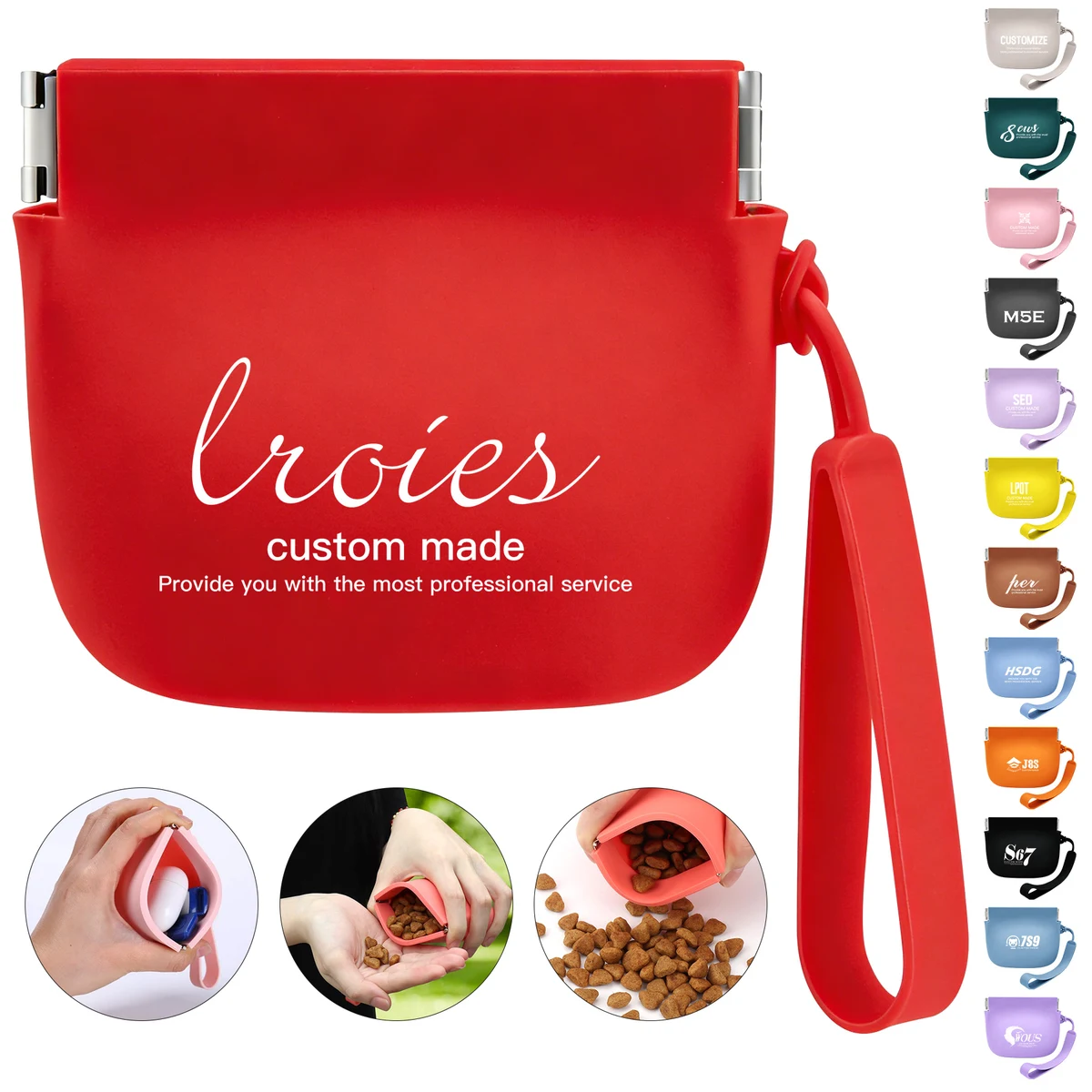 Silicone Coin Purse with Spring Clip Closure 1
