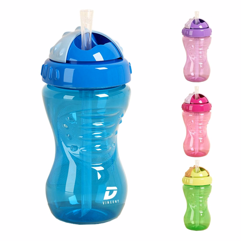 11oz No-Spill Soft Easy Grip Straw Sippy Cup for Toddlers