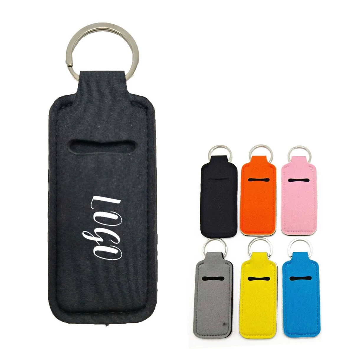 Lightweight Neoprene Lipstick Pouch Keychain 1