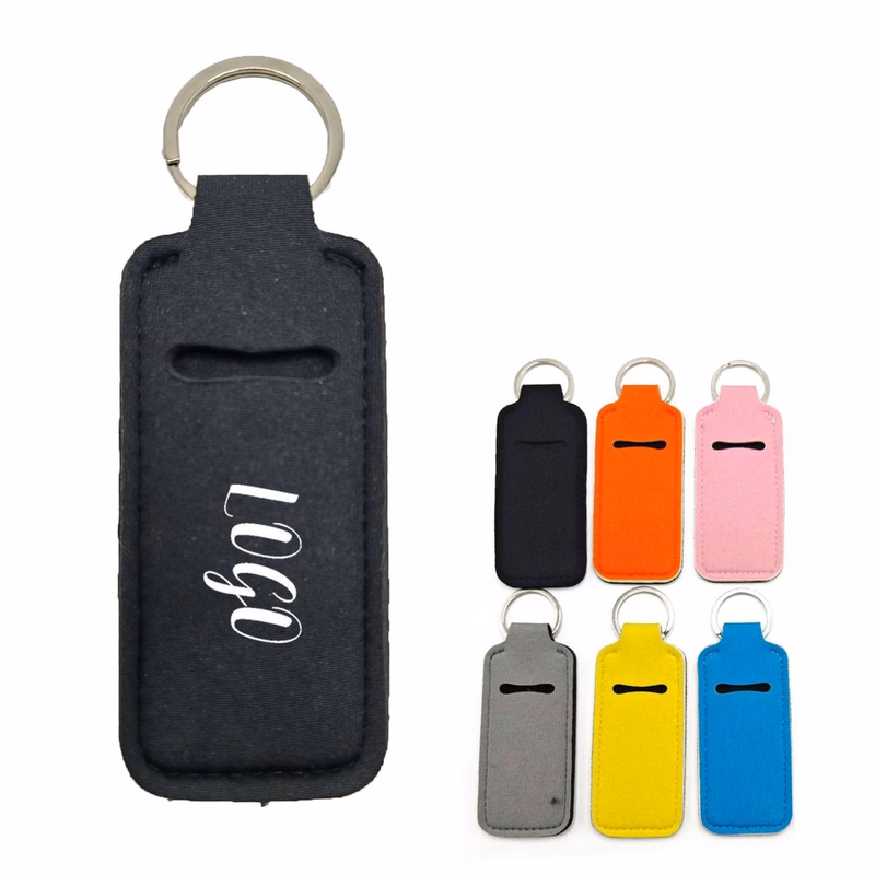 Lightweight Neoprene Lipstick Pouch Keychain