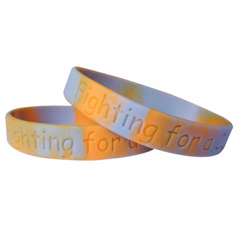 Segmented Debossed Silicone Wristbands
