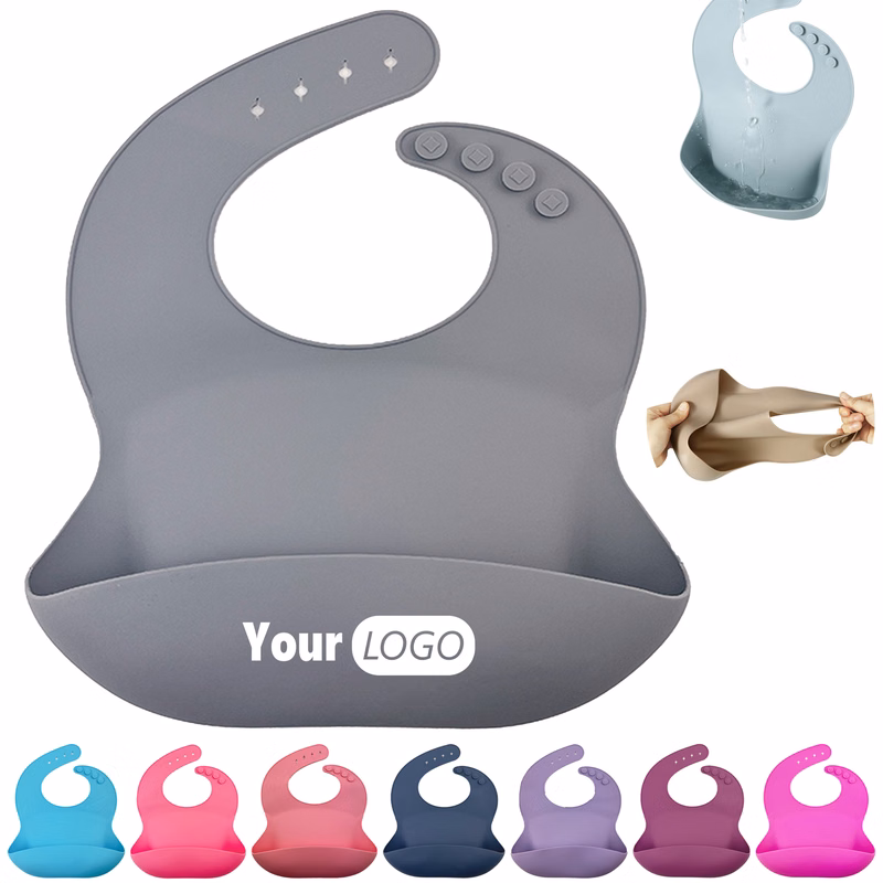 Silicone Waterproof And Dirt Proof Complementary Food Bib