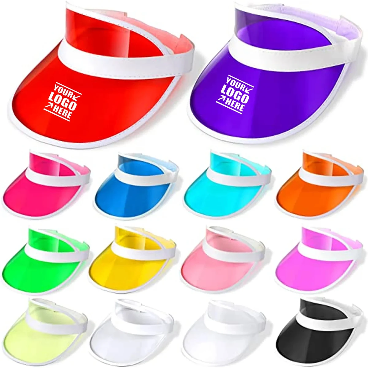 MOQ 50PCS Clear UV Protection Sun Visor Hat 1