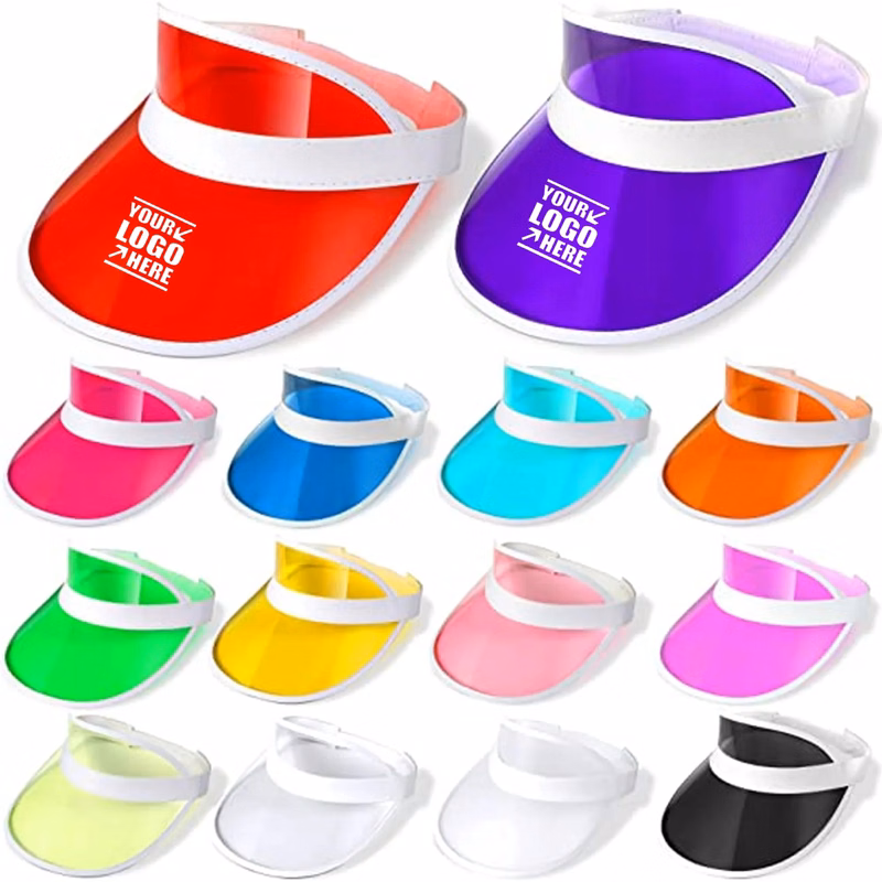 MOQ 50PCS Clear UV Protection Sun Visor Hat