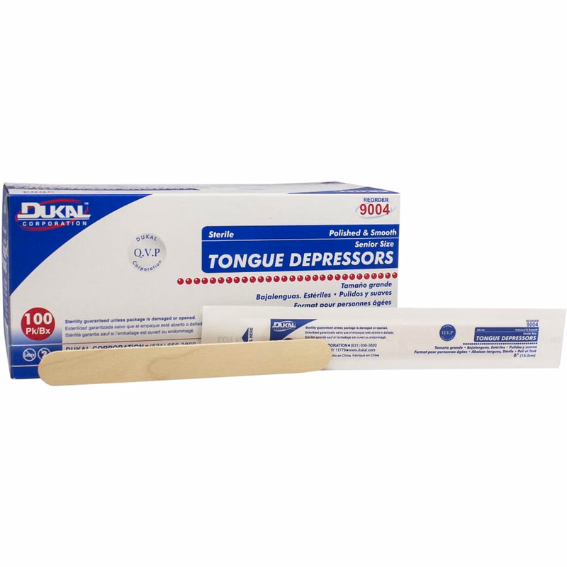 Sterile Tongue Depressors - 6" Polished 100 Pack