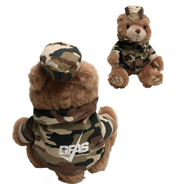 8" Marine-Desert Camo Bear with one color imprint 1