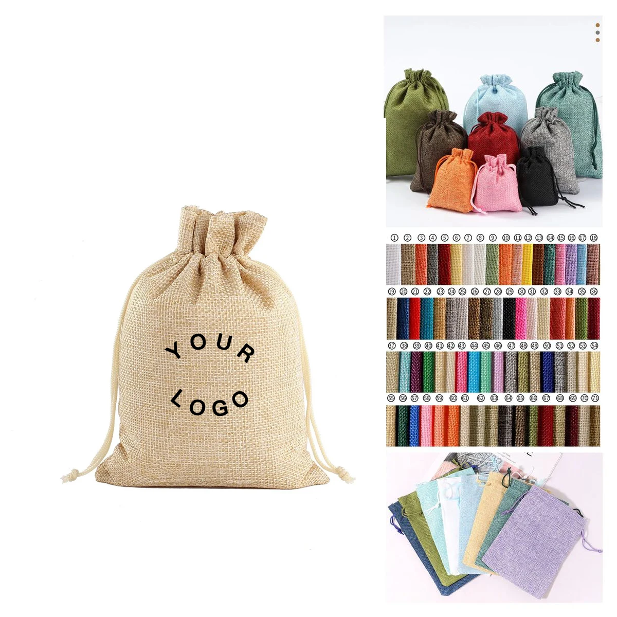 Reusable Jute Drawstring Bag for Party Gifts 1