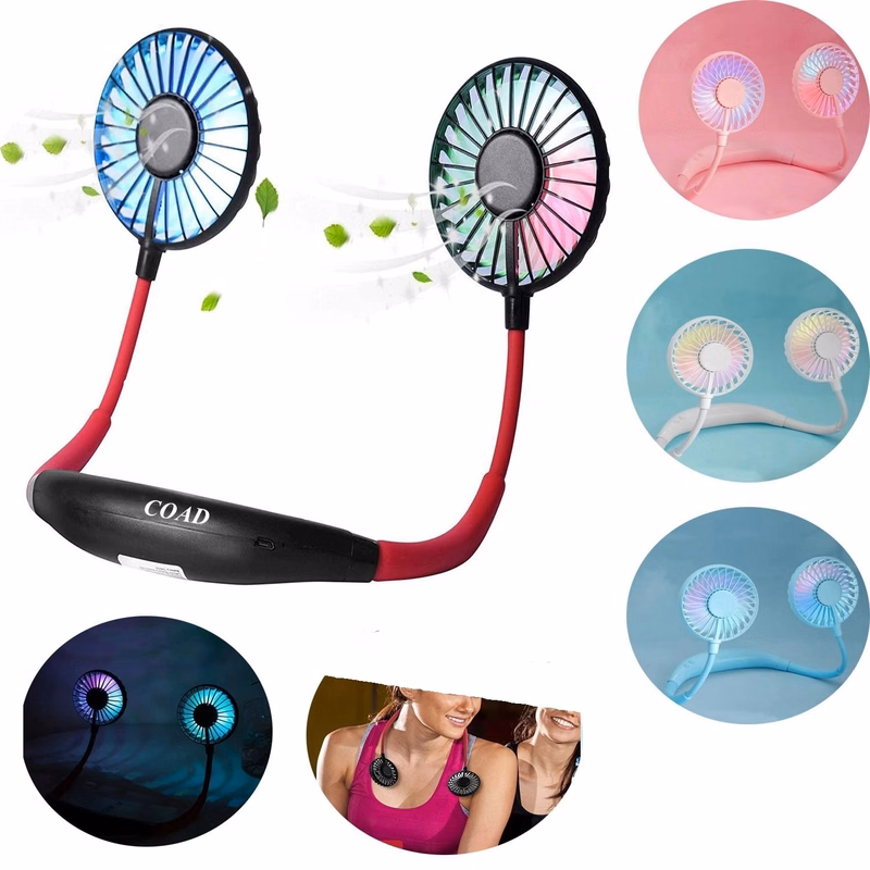 Portable Neck Fan With Led